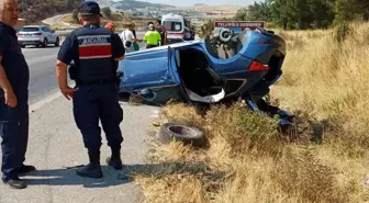 balikesir de otomobil kaza sonrasi ters dondu 18916735 amp