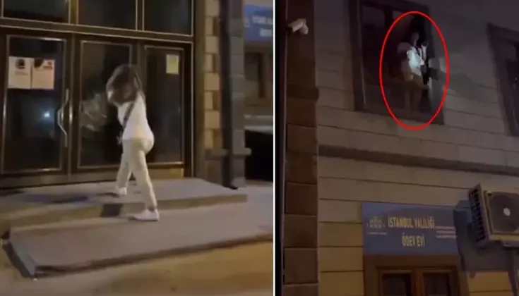 Caminin kapısını taşla kırıp içeri girdi, pencereden mahalleyi inletti