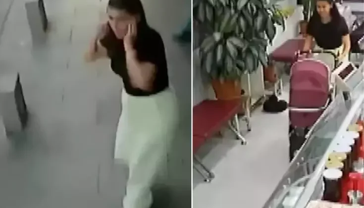 Deprem sırasında herkes panikle kaçarken o bebeğine koştu