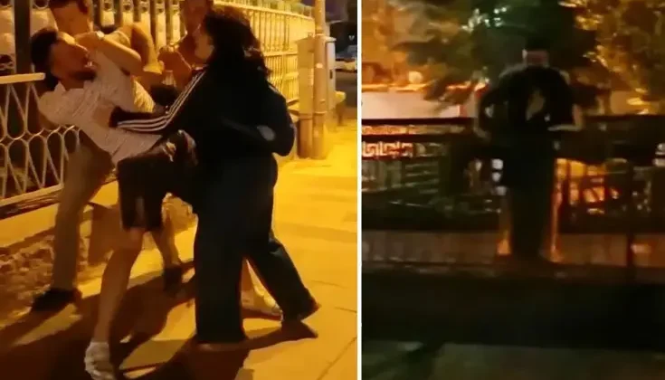 Erkek arkadaşından kaçarken yakalandı, kendini köprüden atmak istedi