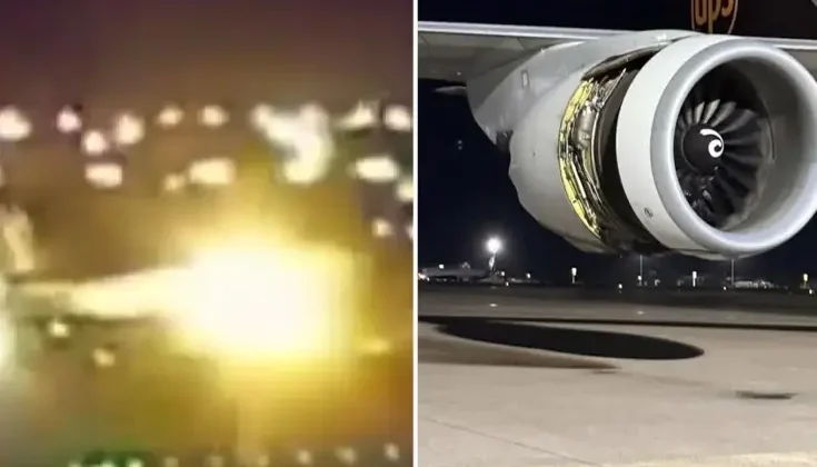 Kargo uçağı havalimanına inişte faciadan döndü