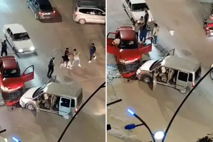 Kazanın ardından kavgaya tutuştular! Polis biber gazıyla ayırdı 3 malatya da kaza sonrasi kavga polis biber gazi 18910035 7349 amp