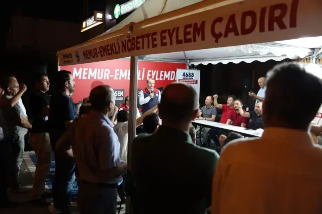 Memur-Sen, 81 ilde toplu sözleşme tekliflerini protesto için çadır kurdu
