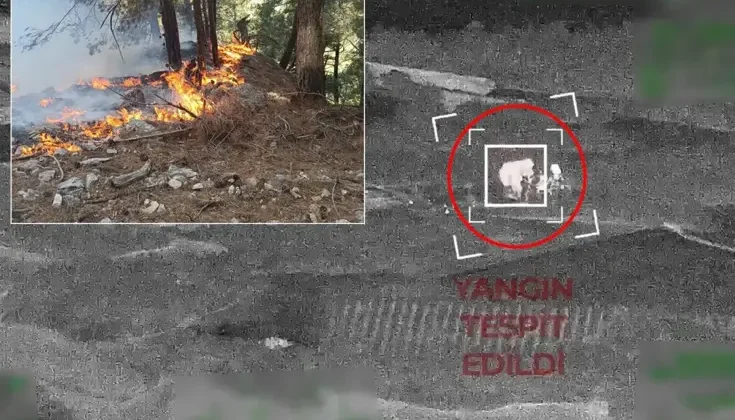 Orman kundakçıları İHA’ya böyle yakalandı