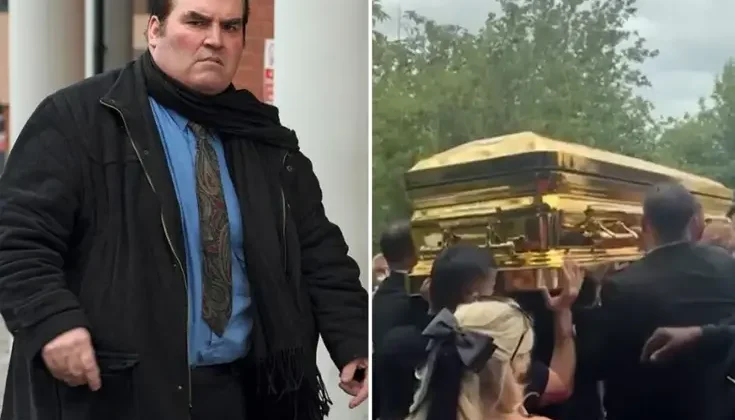 ‘Roman kralı’ Frank Thompson altın tabutla gömüldü