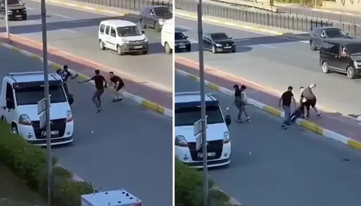 Sakarya’da trafikte dehşet anları! Çekiç, sopa ne varsa kullandılar